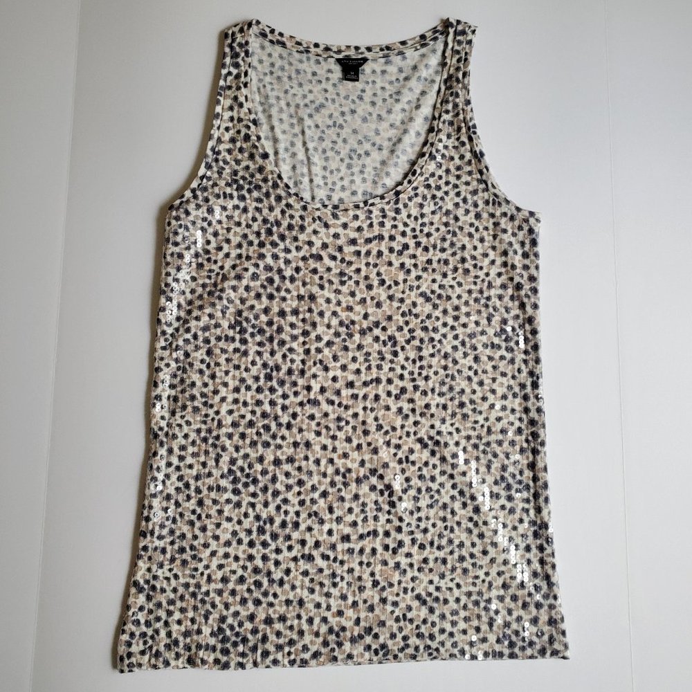 Ann Taylor Sequined Print Top